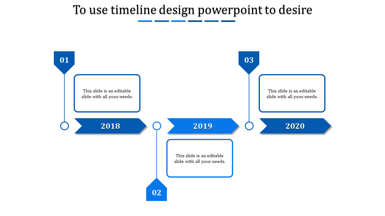 Editable Timeline PowerPoint Presentation With Three Node